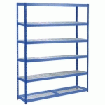 RAYONNAGE RAPID 1 2440X1525X915 6 TAB GRILLAGÉE BLEU