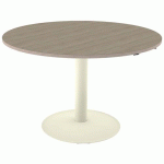 TABLE MANO RÉG. Ø120 STR ALAISÉ CHÊNE B. CAPPUCCI/BEIGE 1013 - MOBIDECOR