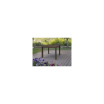 TABLE CARRE'E MELODY 94 EN RE'SINE ANTICHOC EFFET POLYROTIN MARRON 94X94X74 CM POUR JARDIN EXTE'RIEUR