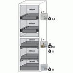 ARMOIRE SÉCURITÉ S-PHOENIX-90 S90.196.060.MH.FDAS GRIS CLAIR - ASECOS