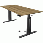 BUREAU ASSIS/DEBOUT MOVE3 L180XP80XH72-120CM 4 MEM. FONCTION CHÊNE - KERKMANN