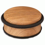 BUTOIR DE PORTE, EN ACIER, DIAMÈTRE: 102 MM, EFFET BOIS