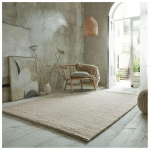 FLAIR RUGS - TAPIS LAINE PLAT CONTEMPORAIN RECTANGLE RUE NATUREL 120X170 - NATUREL