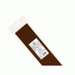 LOT DE 10 - PAPIER CRÉPON, SACHET DE 1 FEUILLE PLIÉE 75% AU FORMAT 2,50X0,50M - CHOCOLAT