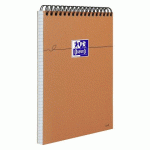 LOT DE 5 - BLOC DE BUREAU ORANGE OXFORD 14,8 X 21 CM SPIRALE - 5 X 5 - 80 FEUILLES