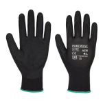 PORTWEST - GANT DERMI-GRIP NPR15 NITRILE SABLÉ COULEUR : NOIR TAILLE XL