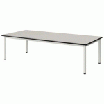 TABLE MALIBU 180X80 T1 4P STRA BLC SE W911/NOIR BLC 9016