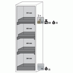 ARMOIRE SCLASSIC90-ETAGÈRE-1968X596-DROITE-PP-JAUNE-3