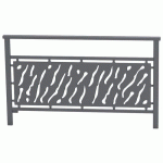 BARRIÈRE VENISE 1.50 M STRUC TÔLE DÉCOUPÉE ZINC GRIS PROCITY - PROCITY