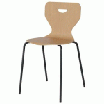 CHAISE MALIBU 4P - T7 - COQUE HÊTRE / ACIER GRIS 7016 - MANUTAN EXPERT