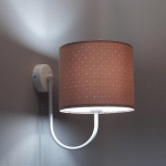 MACO DESIGN APPLIQUE ROSABELLE AVEC ABAT-JOUR EN TISSU, ROSE