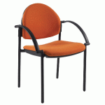 LOT 2 FAUTEUILS LOUISE DOSSIER ROND COLORIS ORANGE - MANUTAN COLLECTIVITÉS