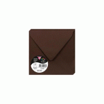 LOT DE 2 - PAQUET DE 20 ENVELOPPES POLLEN 140X140MM 120G/M2 - CACAO