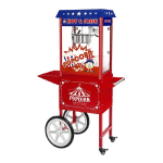 ROYAL CATERING - MACHINE À POPCORN APPAREIL POP CORN PROFESSIONNEL USA ROUGE CHARIOT 1600W NEUF - ROUGE