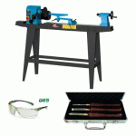 PACK TOUR À BOIS 450W - 850MM - TAB085 + COFFRET DE GOUGES ET LUNETTES OFFERTS LEMAN