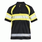POLO HAUTE VISIBILITÉ NOIR/JAUNE FLUORESCENT TAILLE XXXL - BLAKLADER
