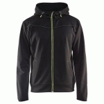 SWEAT ZIPPÉ À CAPUCHE NOIR/JAUNE FLUORESCENT TAILLE XXL - BLAKLADER