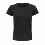 TEE-SHIRT PERSONNALISABLE FEMME COTON ORGANIQUE BIO JERSEY 175 NOIR PROFOND