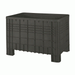 CAISSE PALETTE ECO PLASTIQUE NOIR GRAND VOLUME 520 LITRES