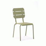 LOT DE 4 - CHAISE EMPILABLE ARNON - VERT JONC