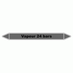 LOT DE 5 - MARQUEUR TUYAUTERIE - VAPEUR 24 BARS - VINYLE LAMINÉ - NFX 08-105 450 X 52 MM