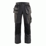 PANTALON DE TRAVAIL ARTISAN ÉTÉ GRIS FONCÉ/NOIR TAILLE 40L - BLAKLADER