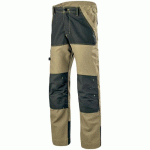 PANTALON DE TRAVAIL RENFORCÉ CRAFT WORKER - BEIGE ET NOIR - TAILLE 58 CEPOVETT SAFETY