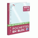 POCHETTE PERFORÉE QUICK'IN OXFORD A4 POLYPROPYLÈNE 9/100E - BOÎTE DE 40