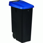 POUBELLE MOBILE COUVERCLE PLEIN MOVATRI GREEN - 110L - BLEU - ROSSIGNOL PRO
