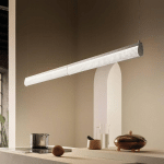 SLAMP SUSPENSION LED MODULA DOUBLE, CRISTAL, GRIS