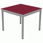 TABLE CARÉLIE MOB 80X80 T4 STRA POLYURÉ. CERISE GRIS/9006 - MOBIDECOR