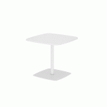 TABLE DE RÉUNION ARTI 2 PLACES L 80 X P 80 CM BLANCHE