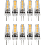 10PCS G4 LED AMPOULES 2W BI PIN BASE DIMMABLE AMPOULES POUR LUSTRE PLAFONNIER LAMPE DE TABLE BLANC CHAUD 3000K AC 1224V