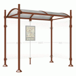 ABRI BUS PROVINCE 2.50 M 1 BARDAGE LAT. CITY ASPECT CORTEN - PROCITY