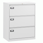 CRÉDENCE MONOBLOC PRO G. 3 TIROIRS L 80 CM BLANC RAL 9003