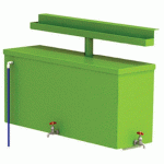 KIT RÉCUPÉRATION EAU 100 L POULAILLER URBECOL ALU VERT 658B - URBEMOB