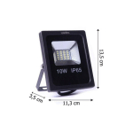 TRADE SHOP TRAESIO - SPOT LED PROFESSIONNEL 5730 EXTÉRIEUR IP65 SAGESSE 10W 2 EFFICACE -BLANC FROID- - BLANC FROID