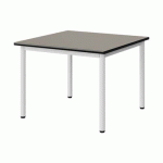 TABLE MALIBU 80X80 T3 4P STRA ANTIB GRIS U727/NOIR BLC 9016