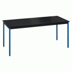 TABLE MULTI-USAGE L 180 X P 80 CM ZONZA NOIR PIEDS BLEU