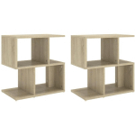 TABLES DE CHEVET 2 PCS CHÊNE SONOMA 50X30X51,5 CM AGGLOMÉRÉ