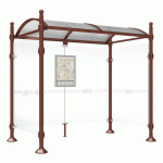 ABRI BUS 2.50 M PROVINCE 2 BARDAGES LAT. BOULE ASPECT CORTEN - PROCITY