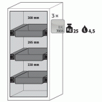 ARMOIRE SÉCURITÉ S-CLASSIC-90 S90.129.060.WDASR GRIS CLAIR