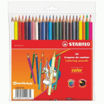 CRAYON DE COULEUR STABILO COLOR COULEURS ASSORTIES - POCHETTE DE 24