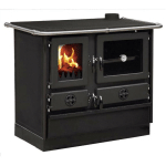 INTERSTOVES - CUISINIÈRE À BOIS MAGNUM MBS EN FONTE SORTIE CÔTÉ DROIT - NOIR - NOIR