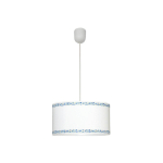 FAB 107393508 PENDENTIF BORDURE BLANC / BLEU 1XE27 REGX35D