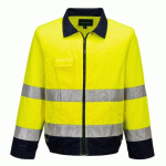 PORTWEST TX70 VESTE HI-VIS MADRID JAUNE/MARINE - TAILLE XL