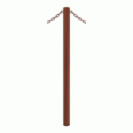 POTELET CARREFOUR Ø60MM CHAINES 2 ANNEAUX ZINC ASPECT CORTEN - PROCITY