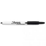 SHARPIE MARQUEUR PERMANENT POINTE OGIVE RÉTRACTABLE NOIR DE PAPERMATE S0437020