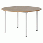 TABLE MALIBU Ø 120 T5 4P STRA ALAISÉ CHÊNE 1146/BLC 9016