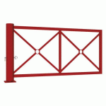BARRIÈRE TOURNANTE DÉCORATIVE 2.01 M - ROUGE FONCÉ 3004 - PROCITY